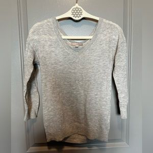 Heather Grey V-Neck Sweater